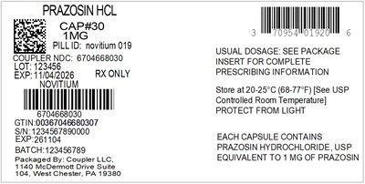 Label (70954 019 20 Prazosin 1mg 67046 680 30)